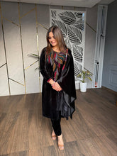 MULTI COLOUR VELVET WORK SUIT